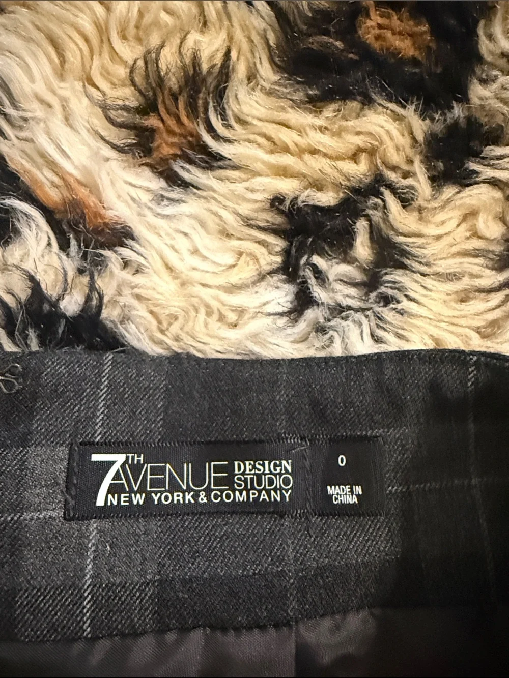 New York‎ & Company Charcoal Gray Plaid Pencil Skirt